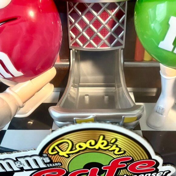 M&M's ROCK'N ROLL CAFE DISPENSER Candy M&M Red & Green Characters Minty! 1st ed. - Picture 12 of 13